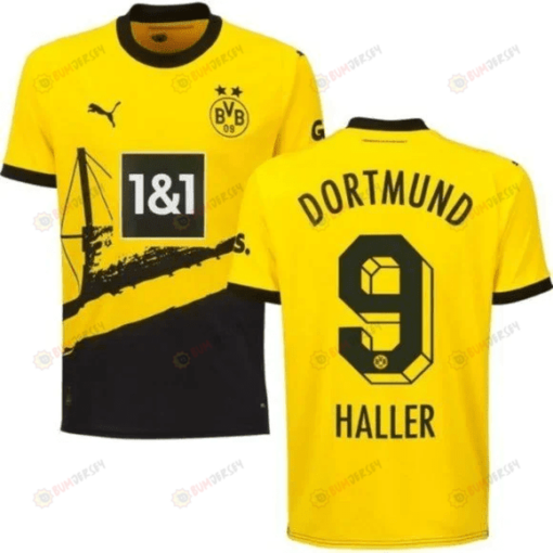 Sebastien Haller 9 Borussia Dortmund 2023/24 Home Men Jersey - Yellow