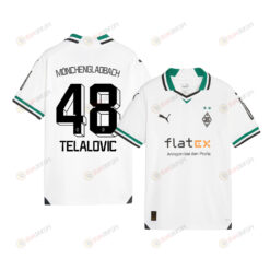 Semir Telalovic 48 Borussia M?nchengladbach 2023-24 Home YOUTH Jersey - White