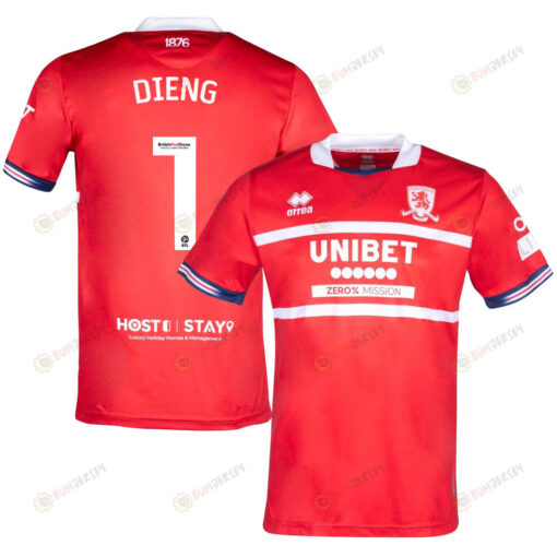 Seny Dieng 1 Middlesbrough FC 2023-24 Home Men Jersey - Red