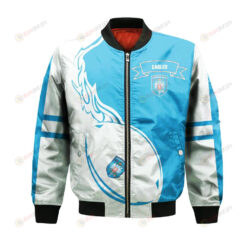 Serbian White Eagles FC Bomber Jacket 3D Printed Flame Ball Pattern