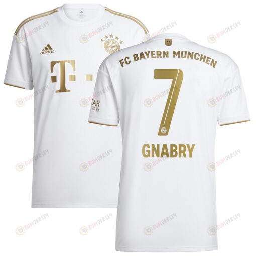 Serge Gnabry 7 Bayern Munich 2022/23 Away Player Jersey - White