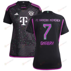Serge Gnabry 7 Bayern Munich 2023/24 Away Women Jersey - Black