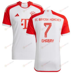 Serge Gnabry 7 Bayern Munich 2023/24 Home Men Jersey - White