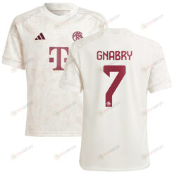 Serge Gnabry 7 Bayern Munich 2023/24 Third Youth Jersey - White