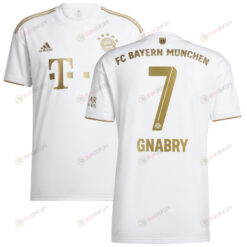 Serge Gnabry 7 Bayern Munich Youth 2022/23 Away Player Jersey - White
