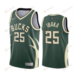 Serge Ibaka 25 Milwaukee Bucks Green Earned Edition Jersey 2022 Trade