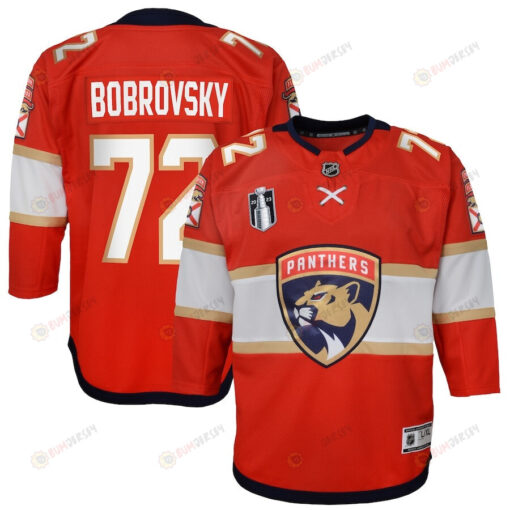 Sergei Bobrovsky 72 Florida Panthers Youth 2023 Stanley Cup Final Home Jersey - Red