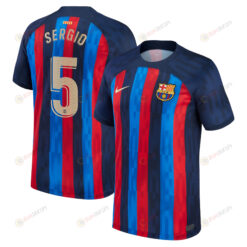 Sergio 5 Barcelona 2022/23 Home Men Jersey - Navy