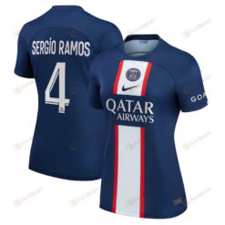 Sergio Ramos 4 Paris Saint-Germain Women 2022/23 Home Player Jersey - Blue