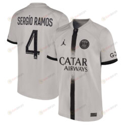 Sergio Ramos 4 Paris Saint-Germain Youth 2022/23 Away Player Jersey - Black