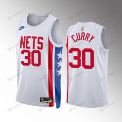 Seth Curry 30 2022-23 Brooklyn Nets White Classic Edition Men Jersey Swingman