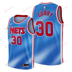 Seth Curry 30 Brooklyn Nets 2022 Classic Edition Blue Jersey Diamond Badge - Men Jersey