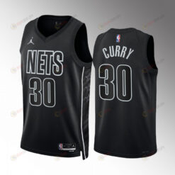Seth Curry 30 Brooklyn Nets Black 2022-23 Statement Edition Men Jersey Swingman