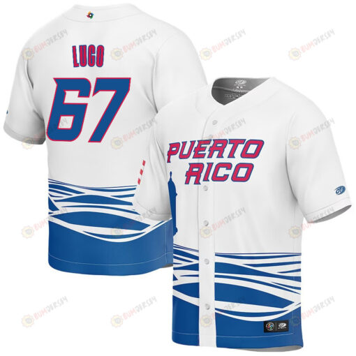 Seth Lugo 67 Puerto Rico Baseball 2023 World Baseball Classic Jersey - White