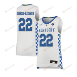 Shai Gilgeous-Alexander 22 Kentucky Wildcats Basketball Elite Men Jersey - White