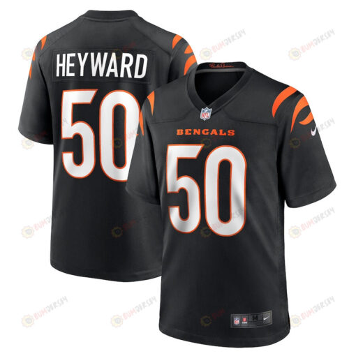 Shaka Heyward 50 Cincinnati Bengals Men's Team Game Jersey - Black