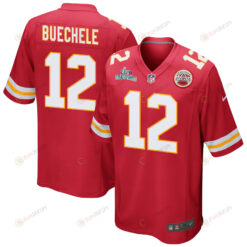 Shane Buechele 12 Kansas City Chiefs Super Bowl LVII Champions Men's Jersey - Red