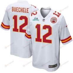 Shane Buechele 12 Kansas City Chiefs Super Bowl LVII Champions Men's Jersey - White