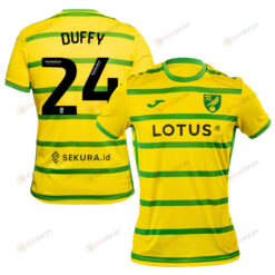 Shane Duffy 24 Norwich City 2023/24 Home Men Jersey - Yellow