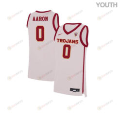 Shaqquan Aaron 0 USC Trojans Elite Basketball Youth Jersey - White