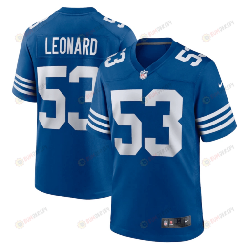 Shaquille Leonard 53 Indianapolis Colts Alternate Game Jersey - Royal