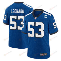 Shaquille Leonard 53 Indianapolis Colts Indiana Nights Alternate Game Men Jersey - Royal
