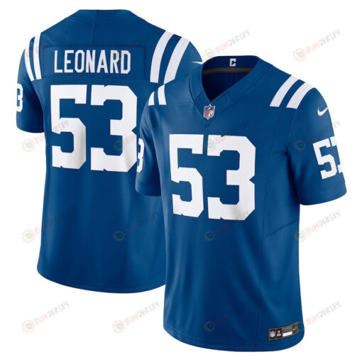 Shaquille Leonard 53 Indianapolis Colts Vapor F.U.S.E. Limited Jersey - Royal