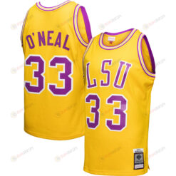 Shaquille O'Neal #33 LSU Tigers Retro Classic Basketball Men Jersey - Gold