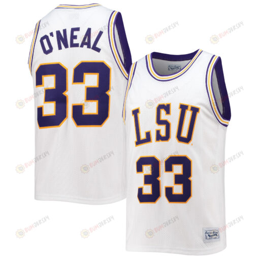 Shaquille O'Neal #33 LSU Tigers Retro Classic Basketball Men Jersey - White