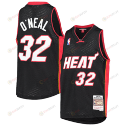 Shaquille O'Neal Miami Heat Mitchell & Ness Big & Tall Hardwood Classics Swingman Jersey - Black Jersey