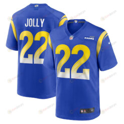 Shaun Jolly 22 Los Angeles Rams Game Men Jersey - Royal