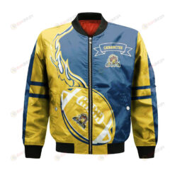 Shawinigan Cataractes Bomber Jacket 3D Printed Flame Ball Pattern