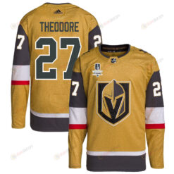 Shea Theodore 27 Vegas Golden Knights Stanley Cup 2023 Final Patch Home Breakaway Men Jersey - Gold