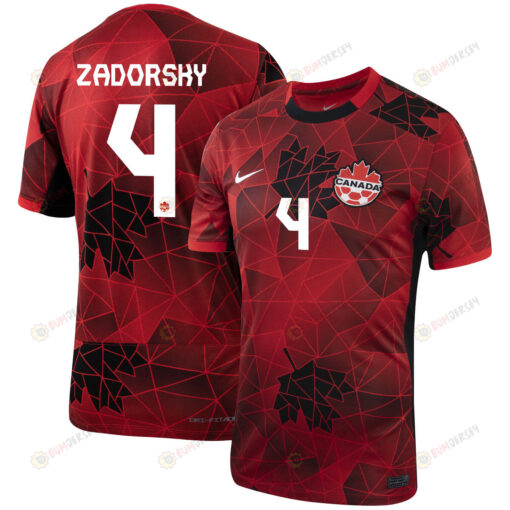 Shelina Zadorsky 4 Canada Women's National Team 2023-24 World Cup Home Men Jersey