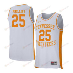 Shembari Phillips 25 Tennessee Volunteers Retro Elite Basketball Men Jersey - White