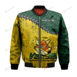 Sherbrooke Vert et Or Bomber Jacket 3D Printed Grunge Polynesian Tattoo