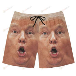 Shocked Trump Hawaiian Men Shorts Swim Trunks - Print Shorts