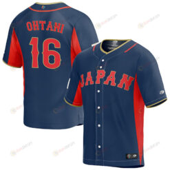 Shohei Ohtani 16 Japan Baseball 2023 World Baseball Classic Jersey - Navy