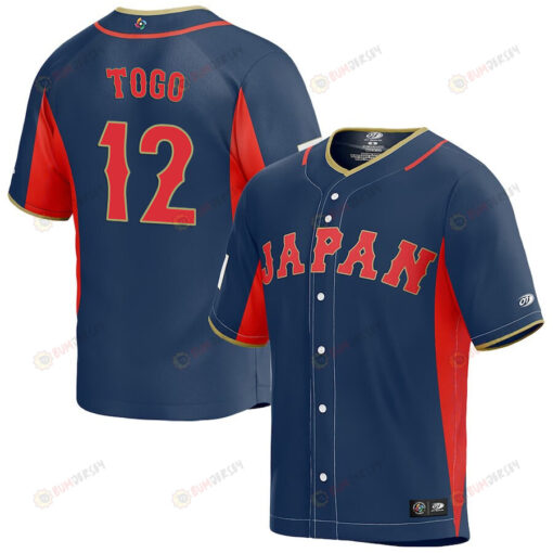 Shosei Togo 12 Japan Baseball 2023 World Baseball Classic Jersey - Navy
