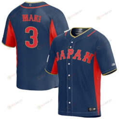 Shugo Maki 3 Japan Baseball 2023 World Baseball Classic Jersey - Navy