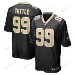 Shy Tuttle 99 New Orleans Saints Game Jersey - Black