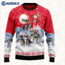 Siberian Husky Santa Claus Ugly Sweaters For Men Women Unisex