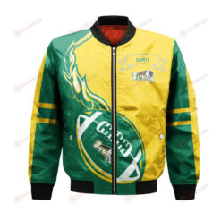 Siena Saints Bomber Jacket 3D Printed Flame Ball Pattern