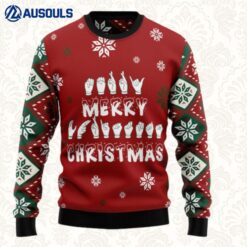 Sign Language Merry Christmas Ugly Sweaters For Men Women Unisex