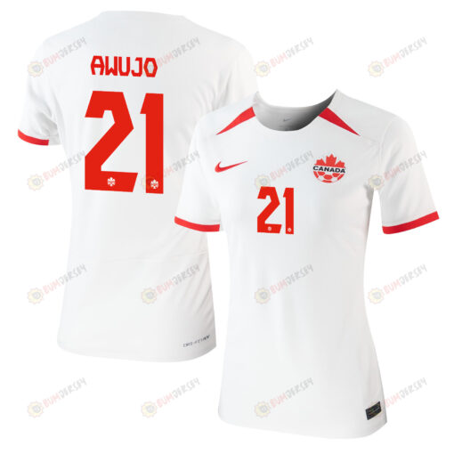 Simi Awujo 21 Canada Women's National Team 2023-24 World Cup Away Women Jersey