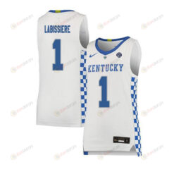 Skal Labissiere 1 Kentucky Wildcats Basketball Elite Men Jersey - White