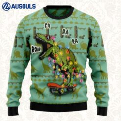 Skateboard Dinosaur Ugly Sweaters For Men Women Unisex