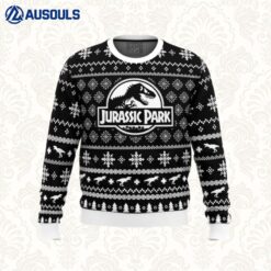 Skeleton Christmas Jurassic Park Ugly Sweaters For Men Women Unisex