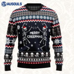 Skeleton Merry Creepmas Ugly Sweaters For Men Women Unisex