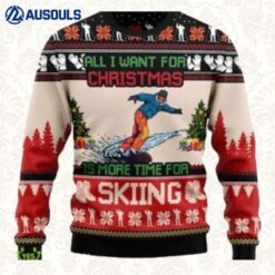 Skiing Gift For Men Woman Ugly Sweaters For Men Women Unisex